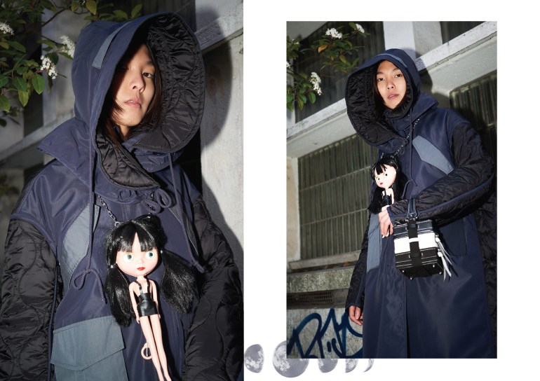 Coat: SoloCeleb | Necklace Doll: Simon Cracker | Bag: NASHA - Made in Mars 